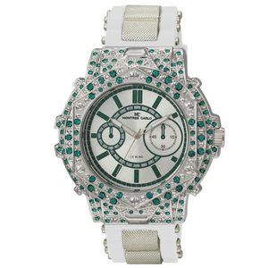 53mm Montres Carlo Men's Hip Hop Rapper Stones White Clubbing Luxury Watch